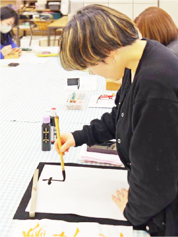習字教室の製作風景